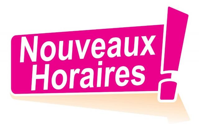 Changement d'horaires